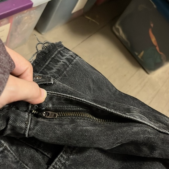 We The Free People Lita Denim Distressed Black Jeans Size 29 Z - Picture 7 of 7